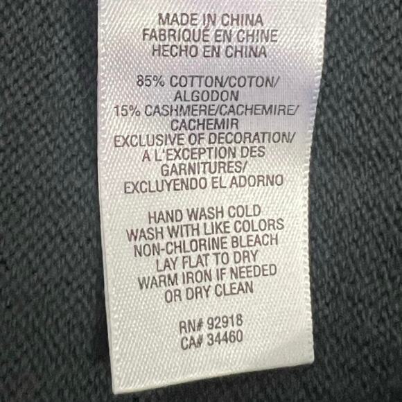 Vintage Juicy Couture Cotton Cashmere Gold Button Up Cardigan Women’s Sz S Gray - Picture 10 of 14